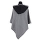 thumbnail image 2 of Poncho Capucha Lana 100% - Corto - Blanco Negro, 2 of 3