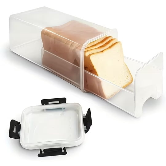Wakeshome - Recipiente Hermetico Con Bandeja Dispensador Para Pan Sándwich