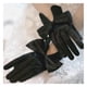 thumbnail image 2 of Guantes de novia de satén elástico negro con encaje floral y etiqueta de temperamento simple, accesorios de boda, guantes de novia largos de encaje color champán, 2 of 6