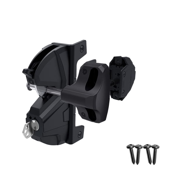 Pestillo para Portón D&D TECHNOLOGIES LLD3KD Negro con Cerradura