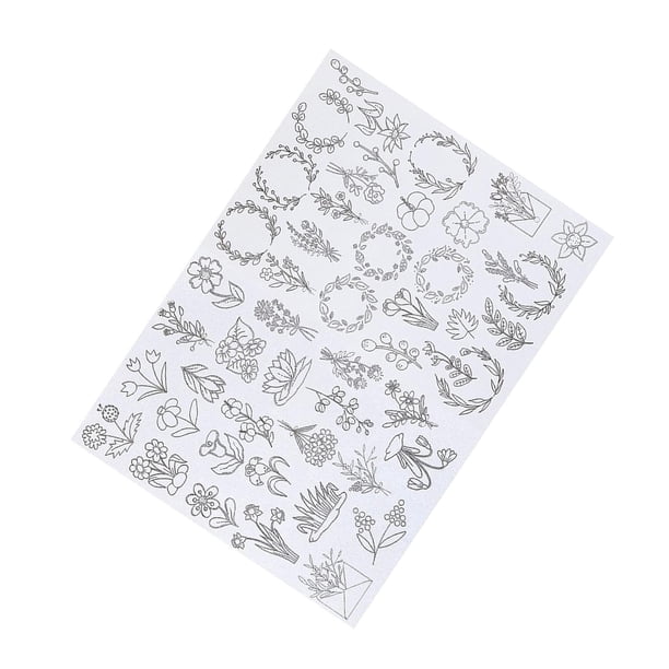 Estabilizador Soluble en Agua, Parche de Transferencia, Papel Bordado, Película Superior, Estabilizador de Tela, Patrones de Flores, Patrón de Bordado Estilo A