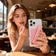 thumbnail image 3 of Funda para celular con porta labial adhesivo YVOO, rosa, 3 of 7