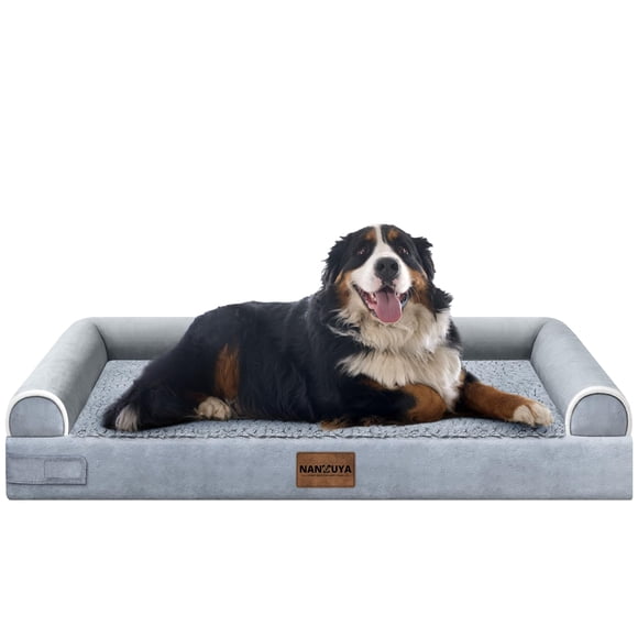 Cama Ortopédica Grande para Perros NANUYA Jumbo con Bordes Impermeables