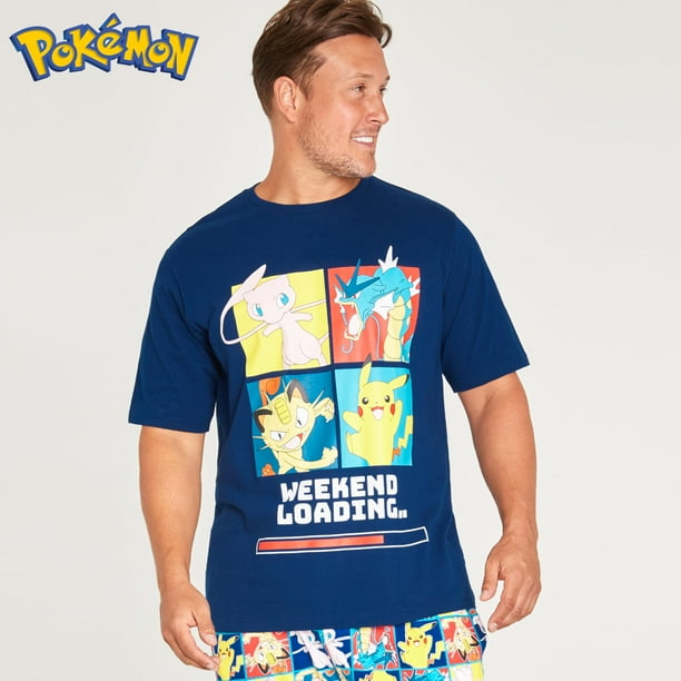 Set de pijama Pokémon para hombre y adolescente S-3XL Navy/Multi