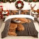 thumbnail image 1 of Plush Bear Peeking Stuffed Bear Probe Printed Duvet Cover Set Bedding Includes Duvet Cover and Pillowcases Multi-Color Print Suitable for All Seasons Ideal Choi, 1 of 1