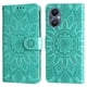 thumbnail image 3 of Funda tipo cartera FOXDOCK para OPPO A96 5G , diseño girasol en relieve, cuero PU, cierre magnético, soporte y tarjetero, 3 of 5