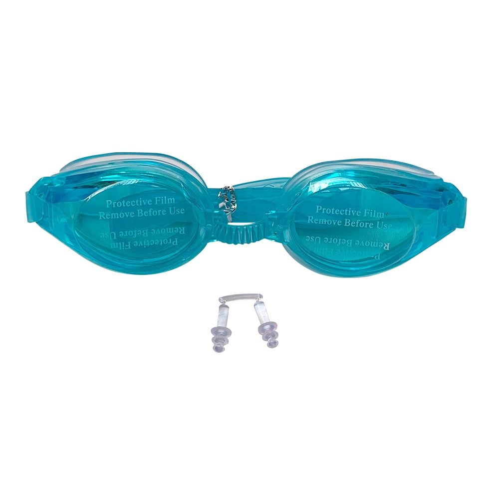 N-ofertas - Lentes Natacion Gafas Piscina Unisex Colores Tapones Oidos Celeste