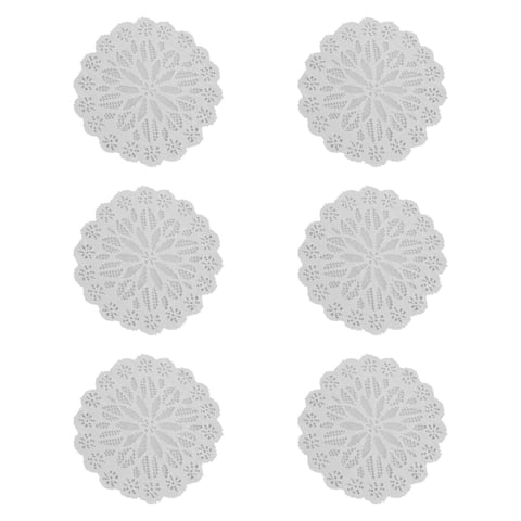 Bothyi - 6 Manteles Individuales De Encaje Con Diseño Retro, Para Decoración Del Hogar, Restaurante, Color Blanco