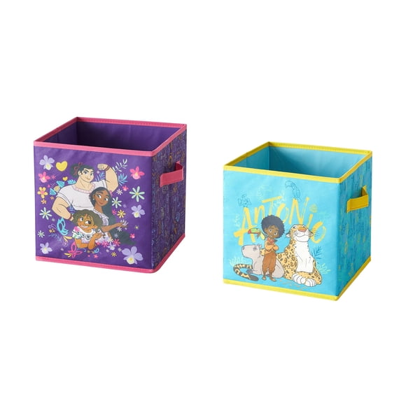 Juego de 2 cubos de almacenamiento Disney Encanto, espaciosos y plegables