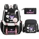 thumbnail image 1 of 3pcs Kuromi Backpacks Patchwork Capacity Women Men Travel Mochilas With Shoulder Bags Ins Laptop Teens School Bags, 1 of 3
