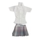 thumbnail image 1 of Camisa Abotonada Y Falda A Escala 1/6, Vístete Para Figuras De Acción De 12'', Accesorios, Falda Violeta Y Azul, 1 of 3