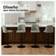 thumbnail image 4 of Silla Piso Bar Comedor Ajustable Moderna Tapizada Gris Giratoria verde, 4 of 6