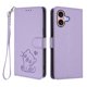 thumbnail image 1 of Funda Volteable con Diseño de Gato para iPhone 16, Lila Claro, 1 of 6