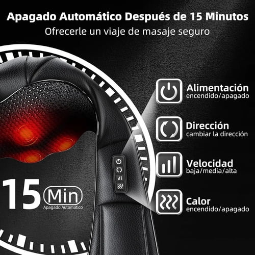 Masajeador De Cuello Y Espalda Con Calor Relajante, Masaje Eléctrico De Tejido Profundo 3d Para Hombros, Piernas, Alivio Del Dolor Muscular Corporal, Hogar, Oficina Y Automóvil