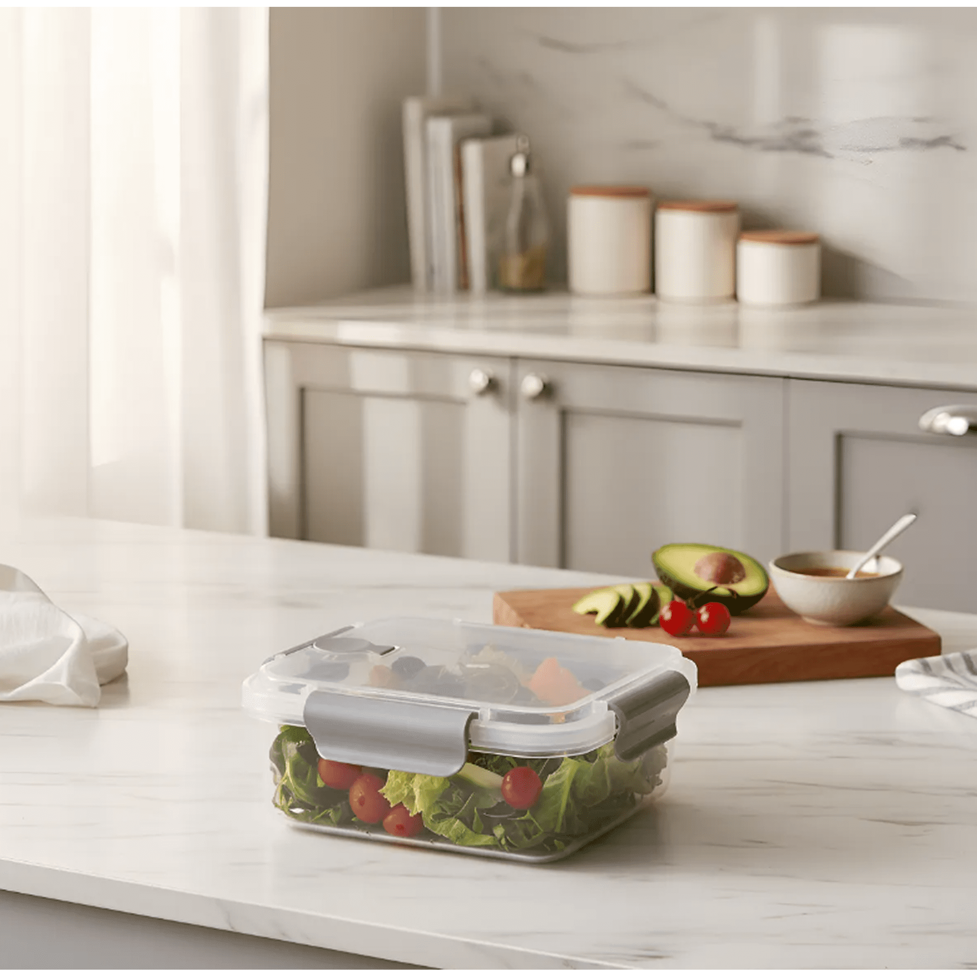 Genérico - Contenedor Hermético Plástico Táper Alimentos 20.5x14.5x8.5cm