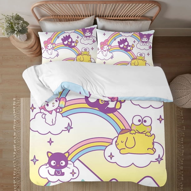 Sanrio Soft 3D Printed Duvet Cover Bedding Set with Comforter Cover 3 Piece Set