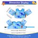 thumbnail image 5 of Chaleco de natación MoKo Cute Floaties para niños pequeños de 6 a 9 a 14 kg con silbato azul, 5 of 7