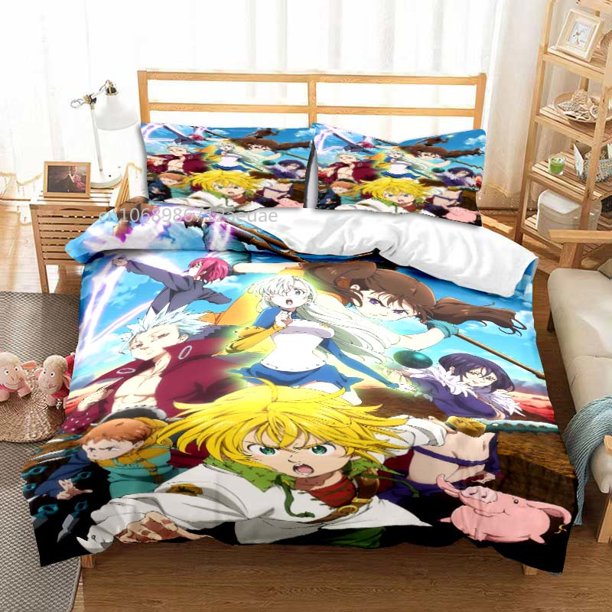 New Anime The Seven Deadly Sins All Season Twin Bedding Set 2/3 Piece Comforter Set Bed Duvet Cover Double Comforter Cover Bed Sheets
