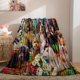 thumbnail image 2 of Dog Throw Blanket Soft Lightweight Plush Flannel Fleece Blanket with Oil Painting Garden Animal Dog Print Pattern for Couch Sofa Bed Travel All Season Decor Blanket for Baby Kids, 2 of 5