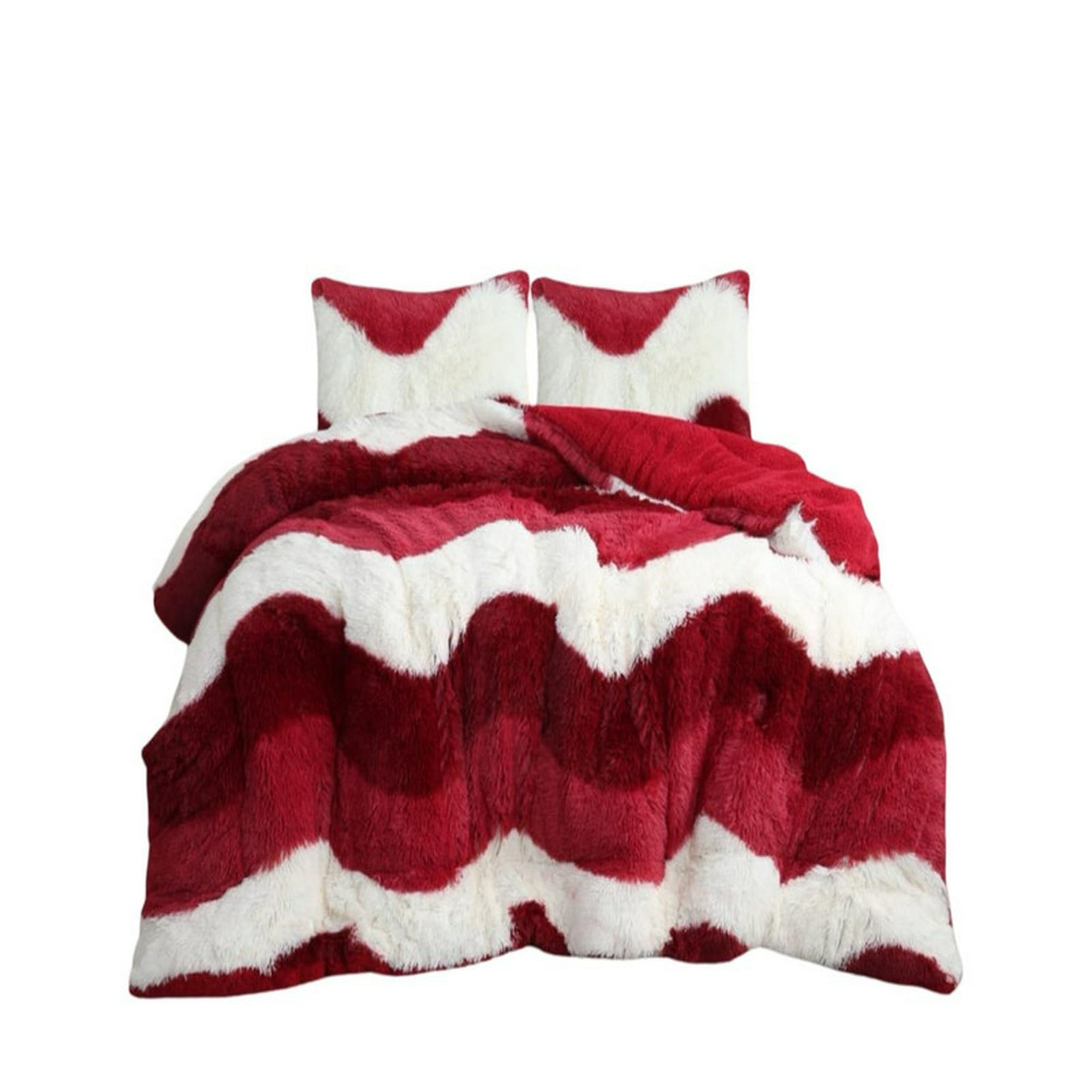 Teng Fei - Cobertor Peludo Con Chiporro Invierno 2 Plazas Rojo