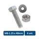 thumbnail image 1 of Set de Perno Hexagonal, Tuerca y Golilla Metrico M8-1.25 x 40mm 4un., 1 of 2