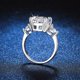 thumbnail image 4 of Anillo de Boda de Moissanita de 5 Uds para Mujer Color D VVS1 Anillos de Compromiso con Diamante Anillos de Moissanita de Plata Esterlina 925 para Mujer con Certificado, 4 of 8