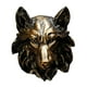 thumbnail image 2 of Animal Cabeza De Lobo Pared Arte Decoraciones Busto Pared Estatua Fina Mano De Obra Bronce, 2 of 3