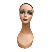 Ioensy - Soporte De Exhibición De Peluca De Cabeza De Maniquí Femenino Para Sombreros Joyería Pelucas Hacer Estilo Verde Oscuro