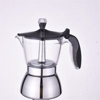 Xusx111 - Cafetera Fuerte, Moka Pot Premium En Forma De Cristal Café Superior, 4 Tazas, Cafetera Italiana Clásica Para Amante Del Café