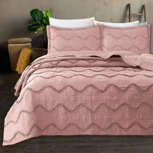 Cubrecama Premiun Quilt Verano 1.5 Plazas/Rosado