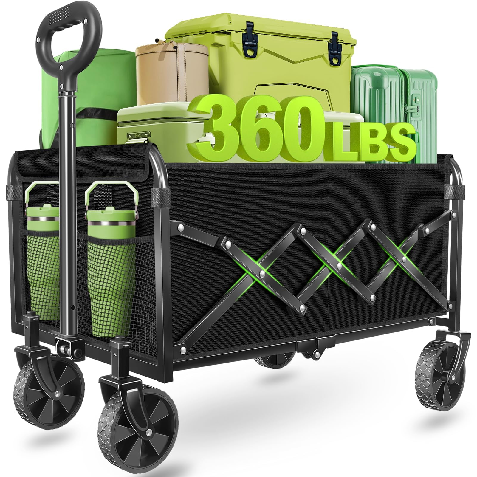 Carrito Plegable Micieitie Con Capacidad De Carga De 360 Lb