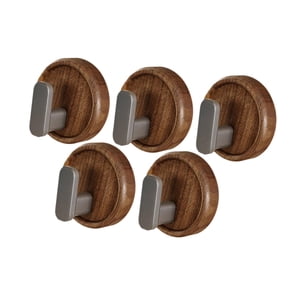 Magideal - 5 Piezas Ganchos De Pared Soportes Para Toallas Ganchos De Baño Y Percheros De Madera Con Diseño Nórdico Para Montaje Sencillo Adecuado Para Colgar Ba