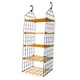 thumbnail image 4 of Organizador colgante para armario, estante colgante, cesta de almacenamiento portátil de 5 niveles plegable para calcetines, armario, bolsos, suéteres Azul amarillo, 4 of 5