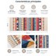 thumbnail image 5 of Alfombra Bajada de Cama 60x150 cm Diseño Etnico Boho con Flecos, 5 of 6
