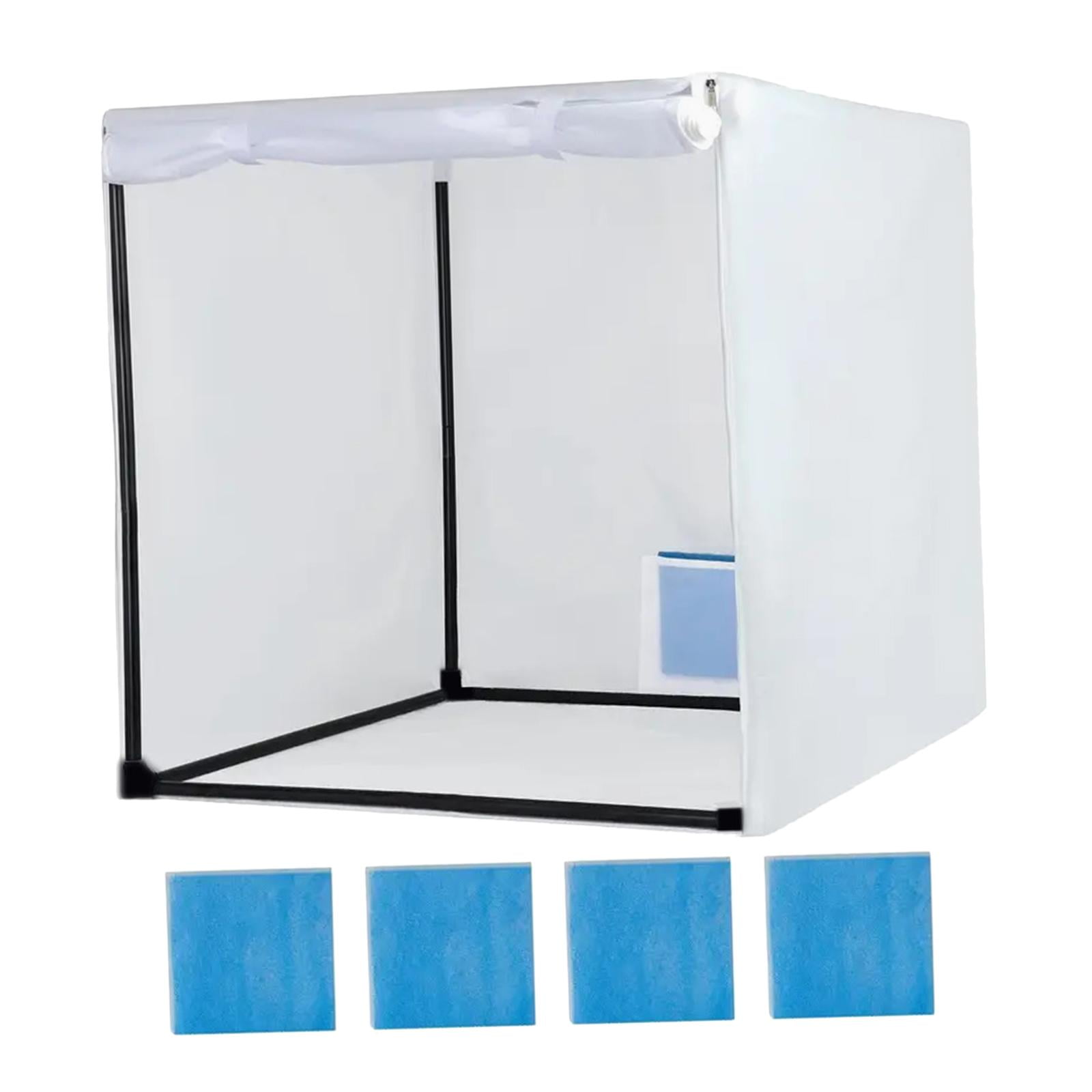 Magideal - Cabina De Pintura Portátil Con Cortina De Malla Y Puerta De Filtro Estación De Pintura Para Aerografía Toldo De Pintura Profesional Hecho De Tela Oxfo L