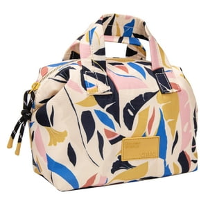 Calu Bags - Neceser Microfibra Gala Flores Beige Calu