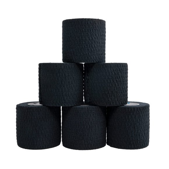 Cinta de levantamiento de pesas OLY GRIP para muñeca y mano, 6 rollos, color negro