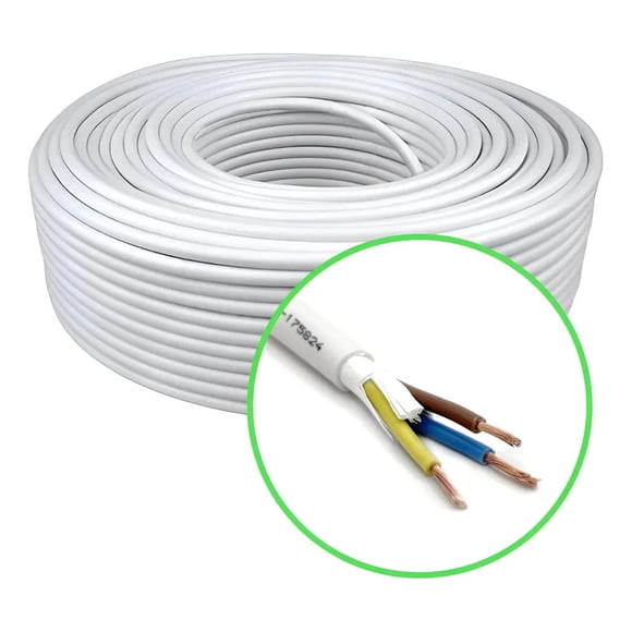 Cordón Eléctrico Veltrox Flexible 3x2,50mm2 100m Blanco Sec Blanco