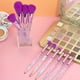 thumbnail image 4 of Juego de 10 brochas de maquillaje con mango transparente de cristal, brocha para base, corrector y sombra de ojos., 4 of 6