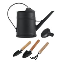 Ioensy - Regadera Con Pico Largo Para Regar Al Aire Libre Plantas Jardín Flores Verduras Negro