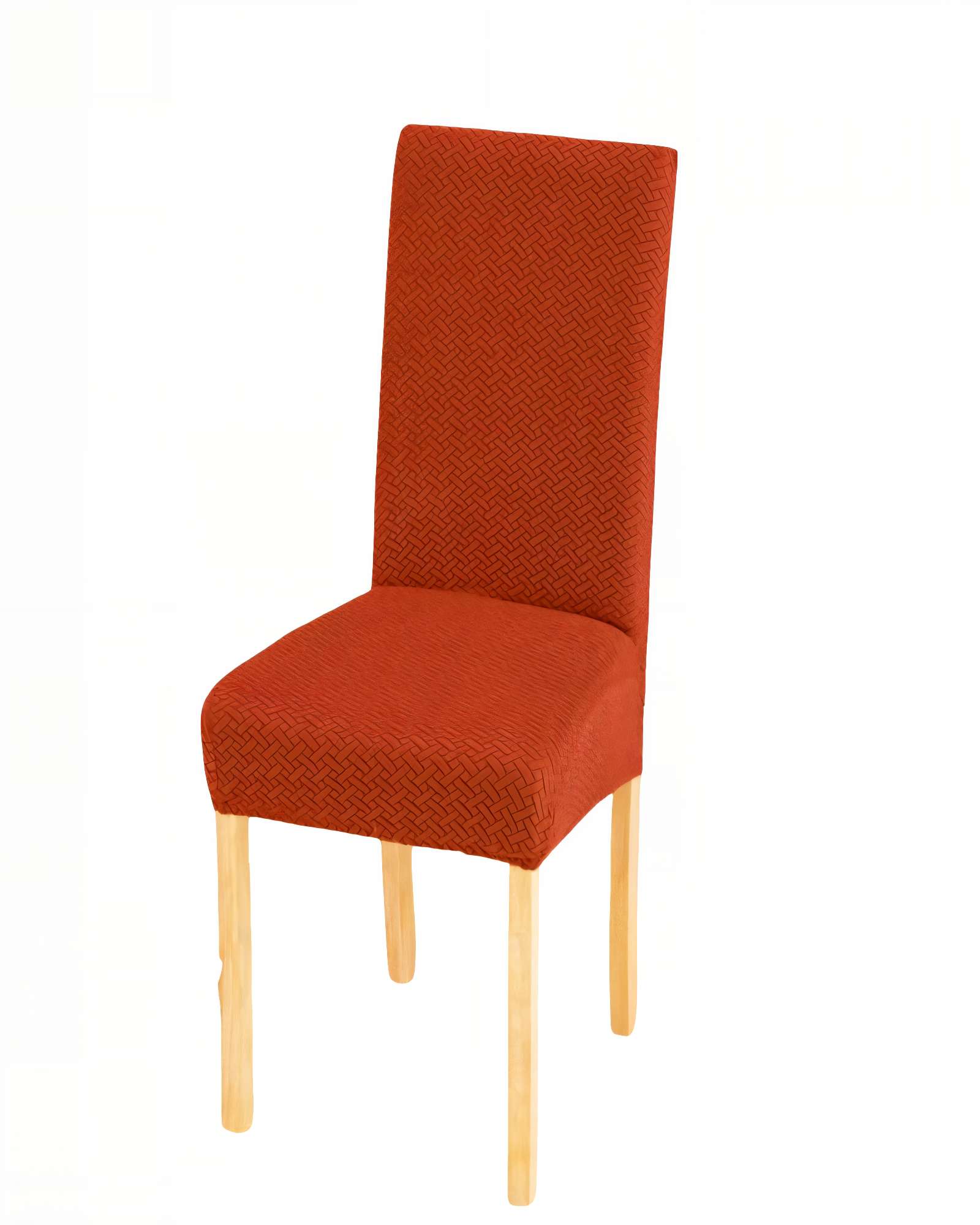 Genérico - Pack De 6 Fundas Para Silla Con Diseño Texturizado Color Naranja