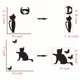 thumbnail image 5 of Adhesivo de pared extraíble con forma de gato negro, 6 unidades, PVC, 5 of 6