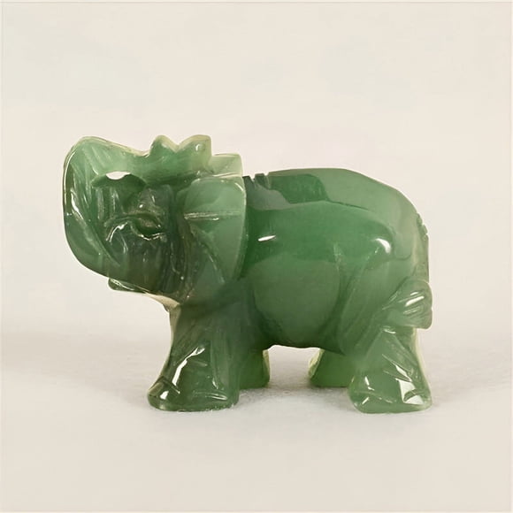 Adorno Estatuilla Elefante Decorativo De La Buena Suerte Verde Claro