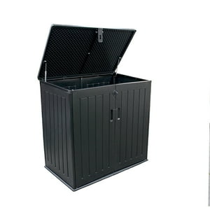 Qrubber - Bodega Multiuso Tipo Baúl Para Jardín Negro 71X116X*113Cm 755 Litros
