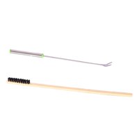 Ioensy - 2 Removedores De Excrementos, Herramienta De Limpieza Para Postes De Jaulas De Pájaros, Limpiadores De Jaulas De Pájaros, Mango Plateado