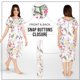 thumbnail image 3 of Bata de hospital Utopia Care para mujer, suave y cómoda, con estampado floral, talla S, 3 of 7