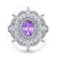 thumbnail image 1 of Anillo de Compromiso Ovalado de Moissanita de 2 Quilates para Mujer Color D Claridad VVS1 Anillos de Diamante de Moissanita Anillos de Boda de Plata Esterlina S925 Talla 5-10, 1 of 6