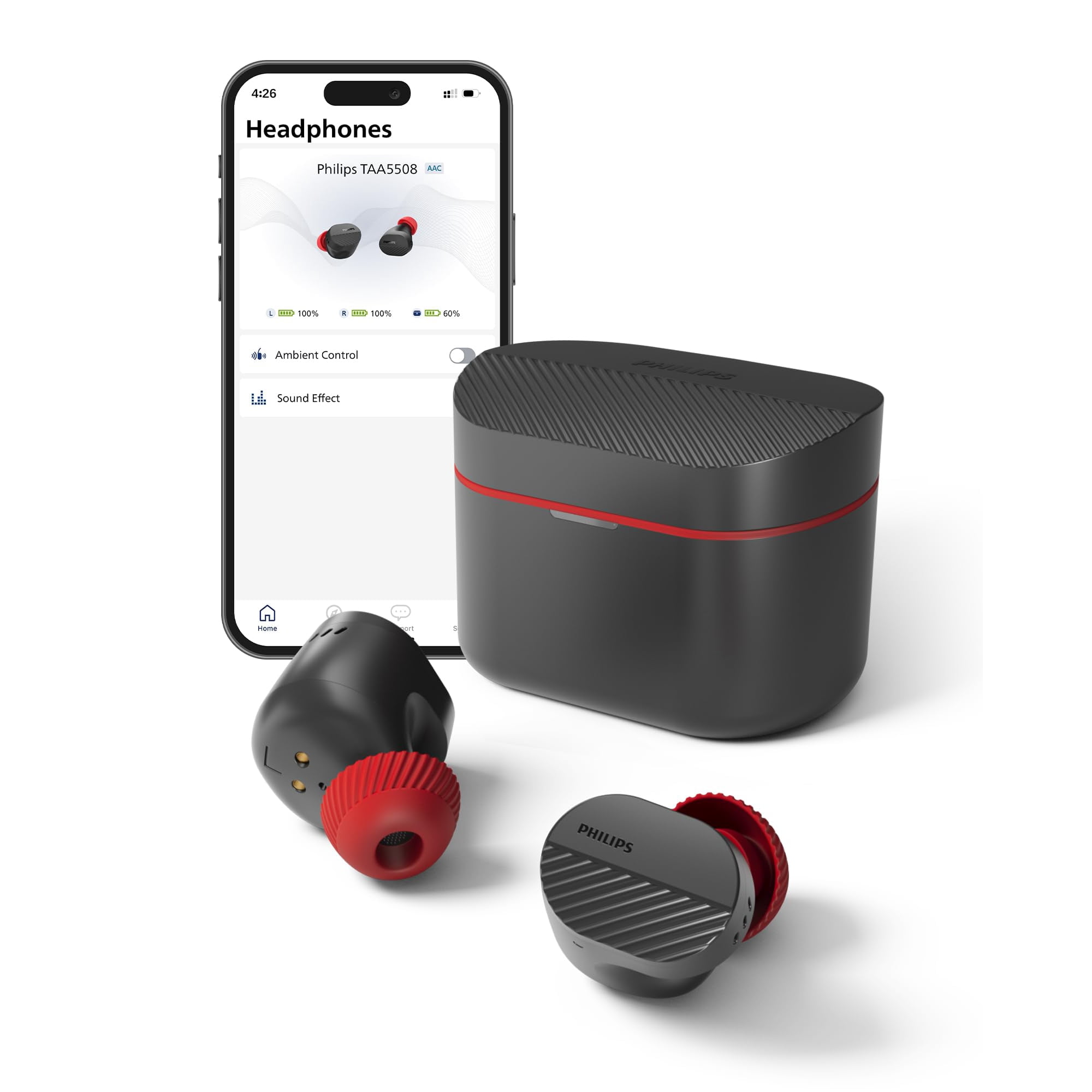 Auriculares Philips Taa5508 True Wireless Con Cancelación De Ruido Pro