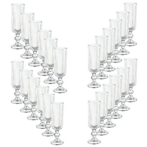 Set 24 Copas Flute Talladas 160Ml Lisa Allegra De Vidrio