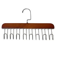 Bothyi - Perchero De Madera Para Corbatas, Duradero, Ahorra Espacio Con 8 Ganchos Para Bufandas, Sombreros, Camisetas Sin Mangas, Color Marrón Oscuro